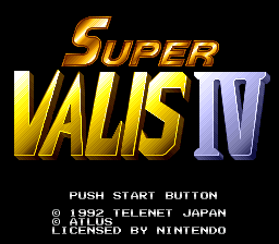 Super Valis IV Title Screen